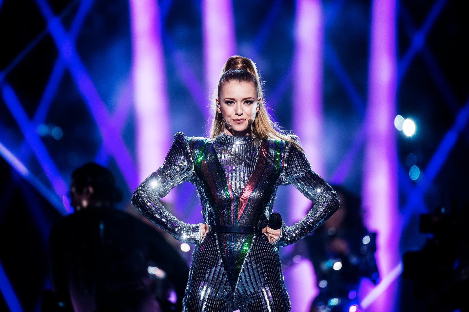 Clara Henry under Melodifestivalen 2017.
