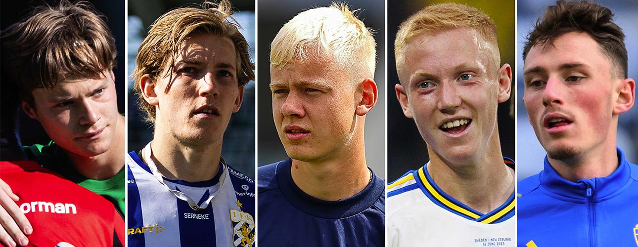Filip Sidklev, Johan Bångsbo, Otto Rosengren, Hugo Larsson och Noah Persson.