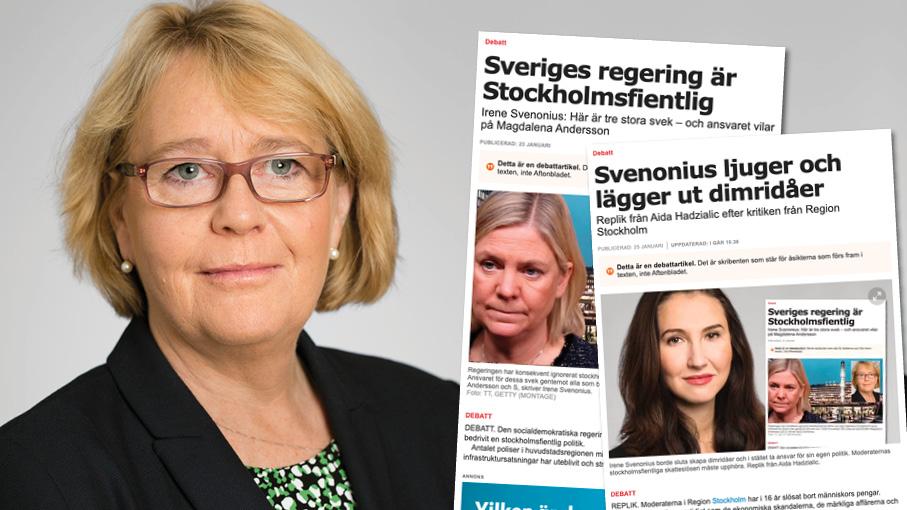 Hadzialic visar gång på gång att hon alltid sätter partiets bästa före regionens, och ger därmed statsminister Magdalena Andersson fria händer att fortsätta sin stockholmsfientliga politik. Slutreplik från Irene Svenonius.