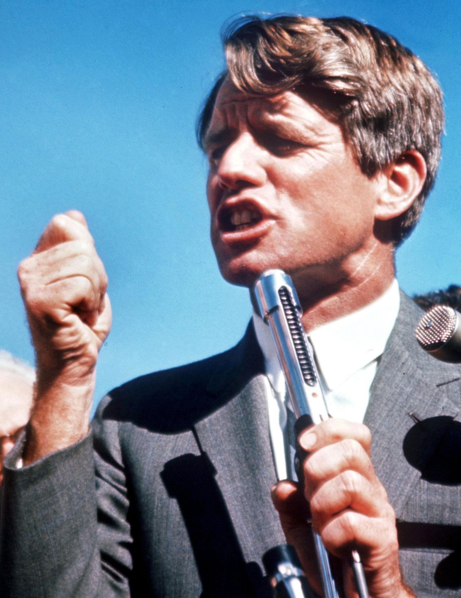 Robert F Kennedy håller tal 1968 – samma år som han mördades.