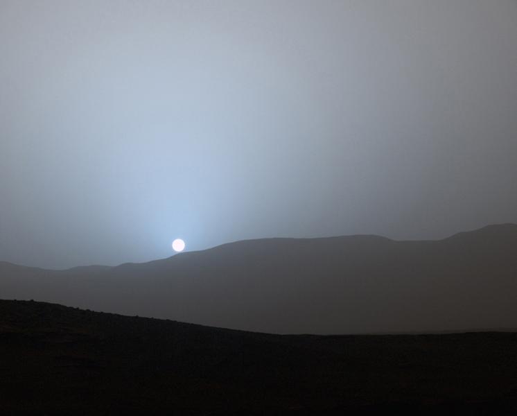 Solnedgång över Mars