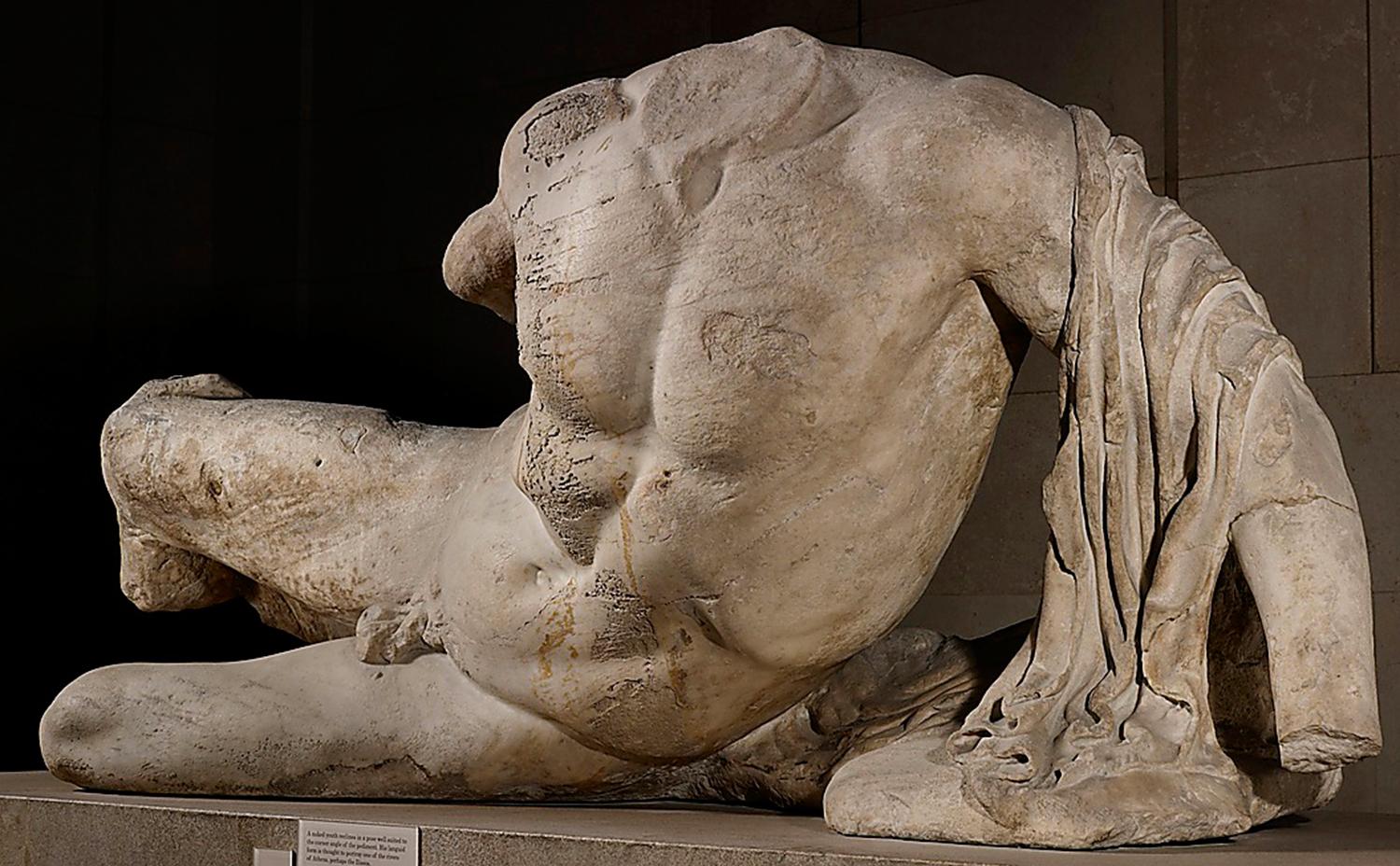 Flodguden Ilissos - en Lord Elgin av stayerna från Pantheon som i dag finns på British museum. Foto: AP