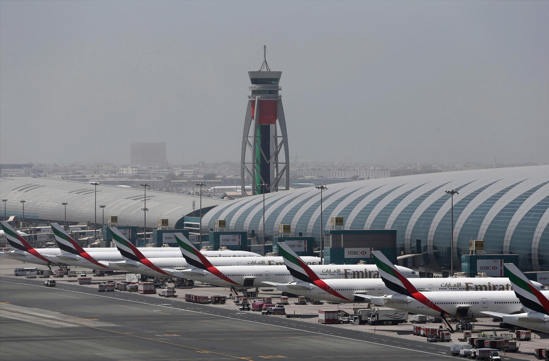 Den internationella flygplatsen i Dubai. Arkivbild.