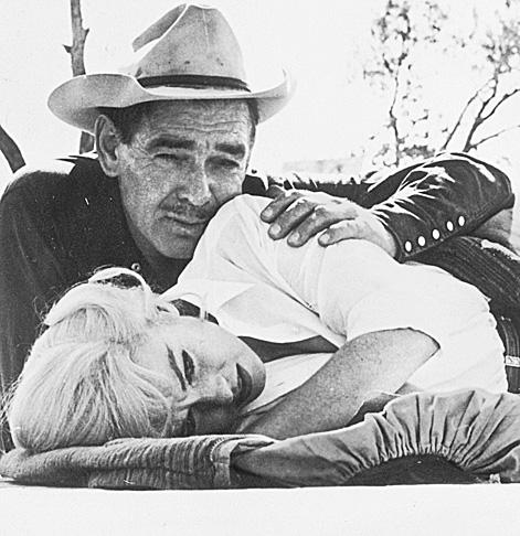 Marilyn Monroe och Clark Gable i De missanpassade (1961)