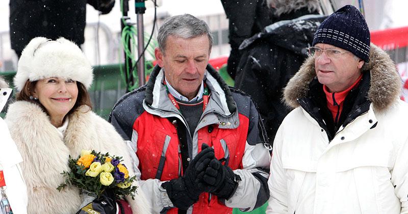 Drottning Siliva, Egon Zimmerman och och kung Carl XVI Gustaf.