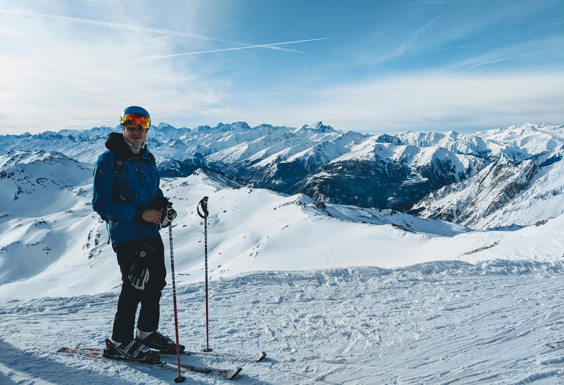 Hanna och Erik stannade i Alperna i en vecka för skidåkning. 