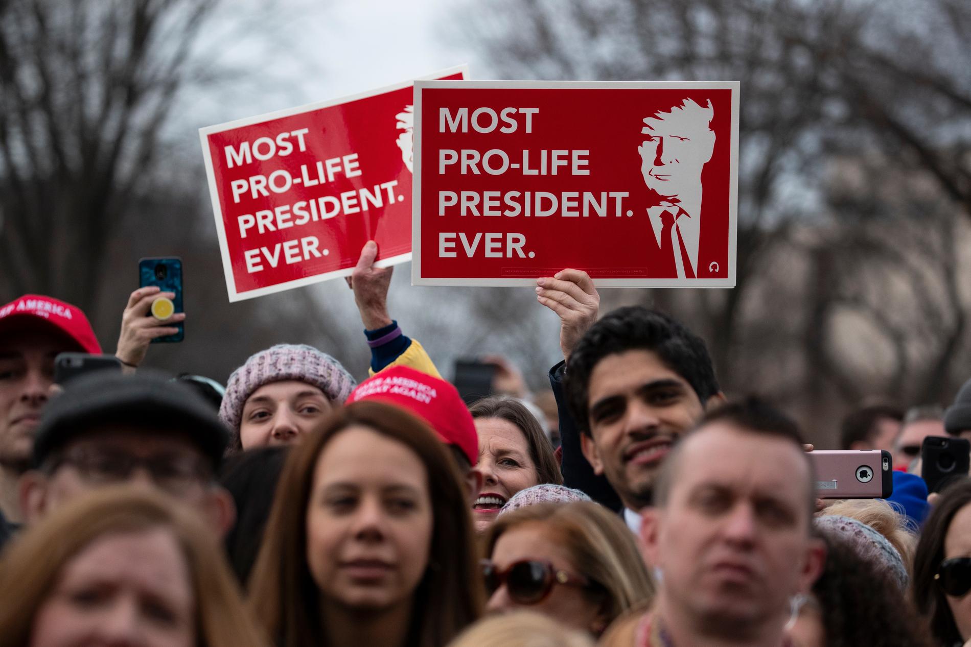Presidenten som är mest "pro-life" och emot abort av dem alla, enligt honom själv och anhängare.