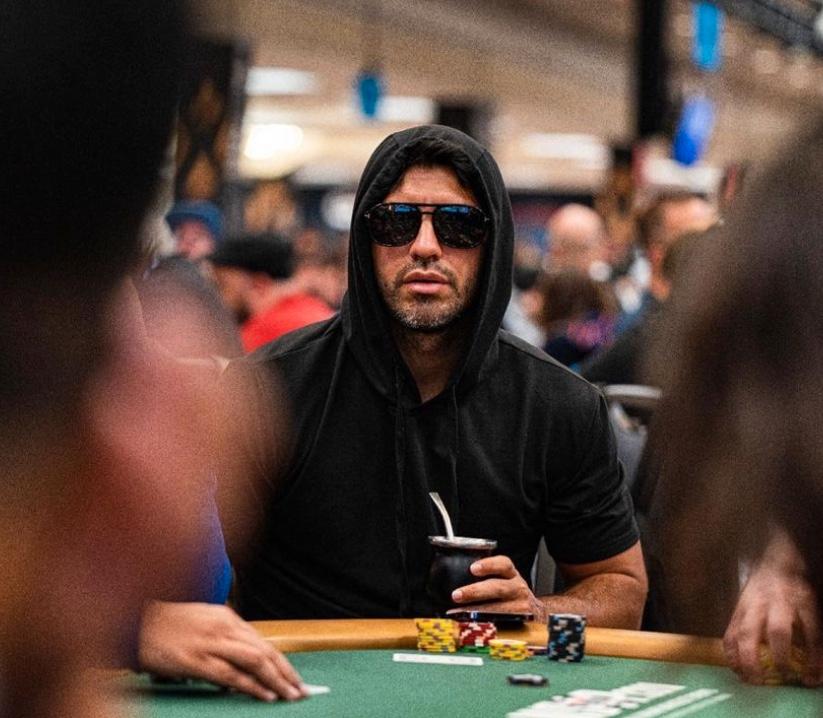 Sergio ”Kun” Agüero vid pokerbordet i Las Vegas.