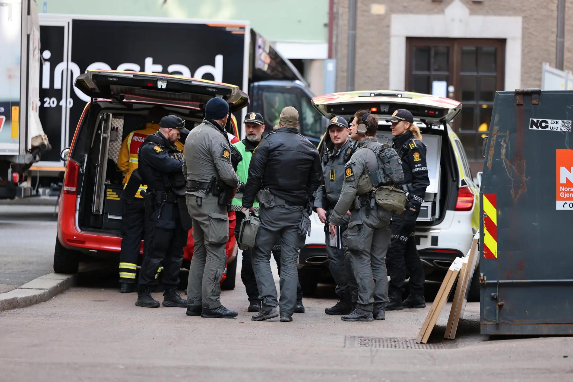 Polis på plats vid norska stortinget