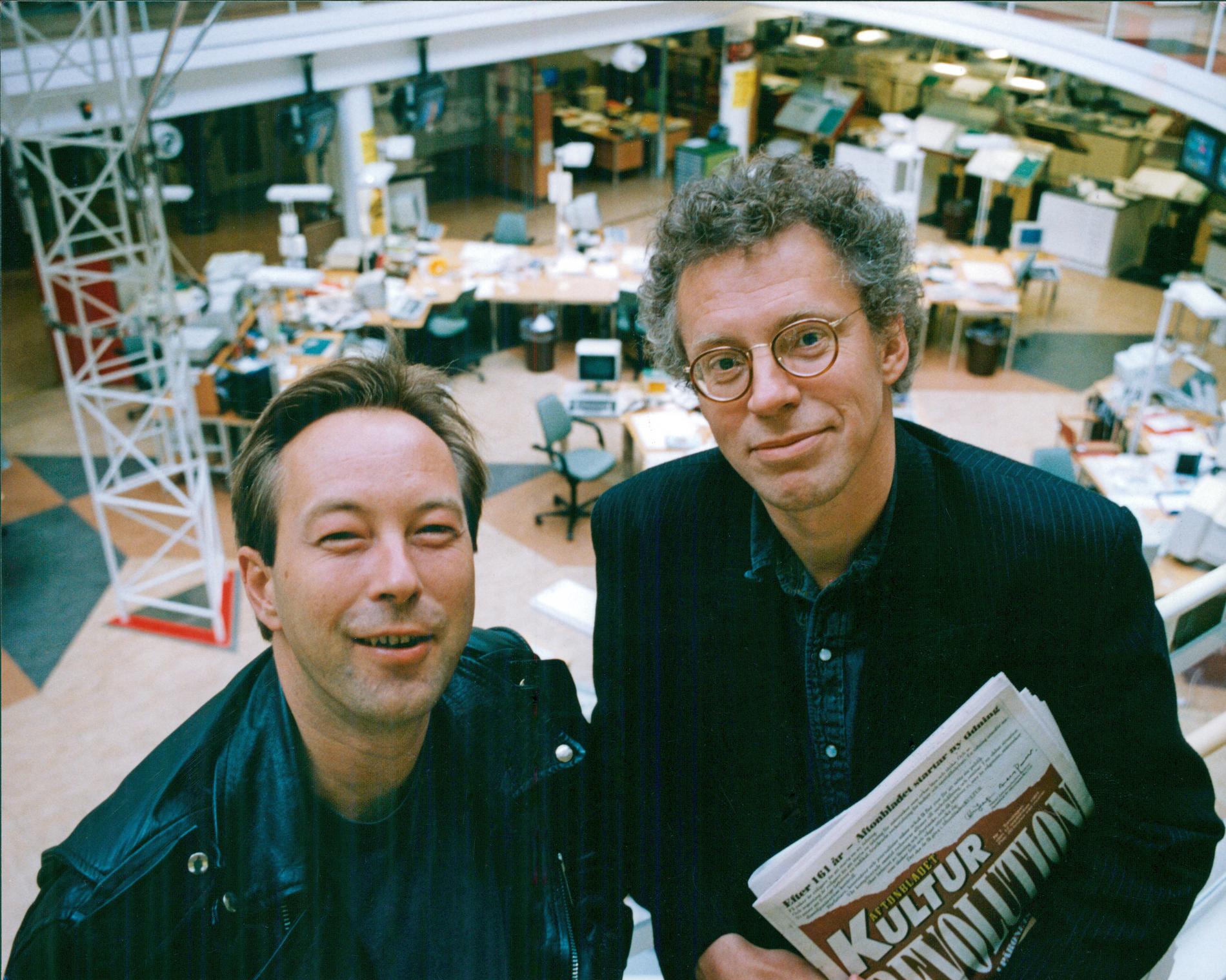 Anders Paulrud (1951–2008) och Håkan Jaensson tog tillsammans över Aftonbladets kulturredaktion 1986.