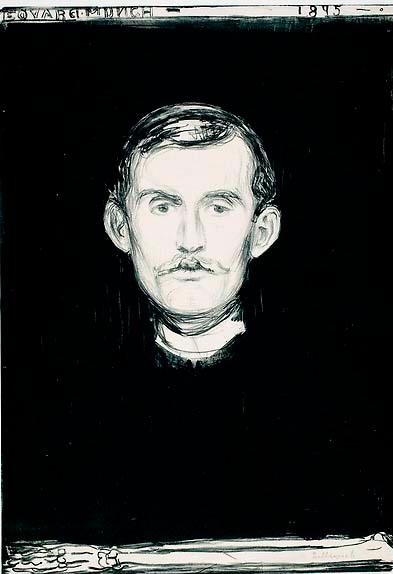 Edvard Munch, självporträtt från 1895.