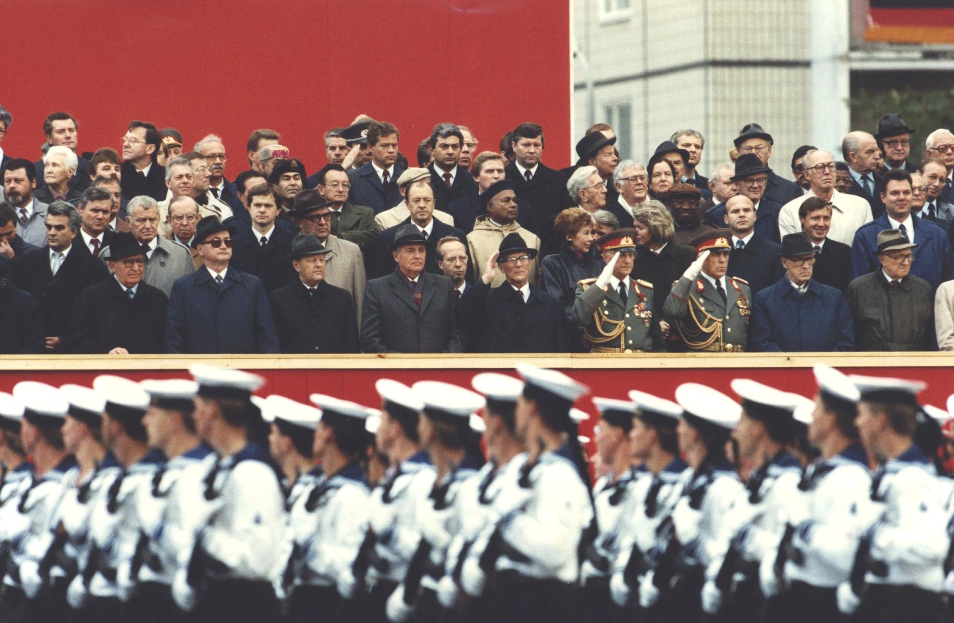 Östtysklands 40-årsjubileum oktober 1989.