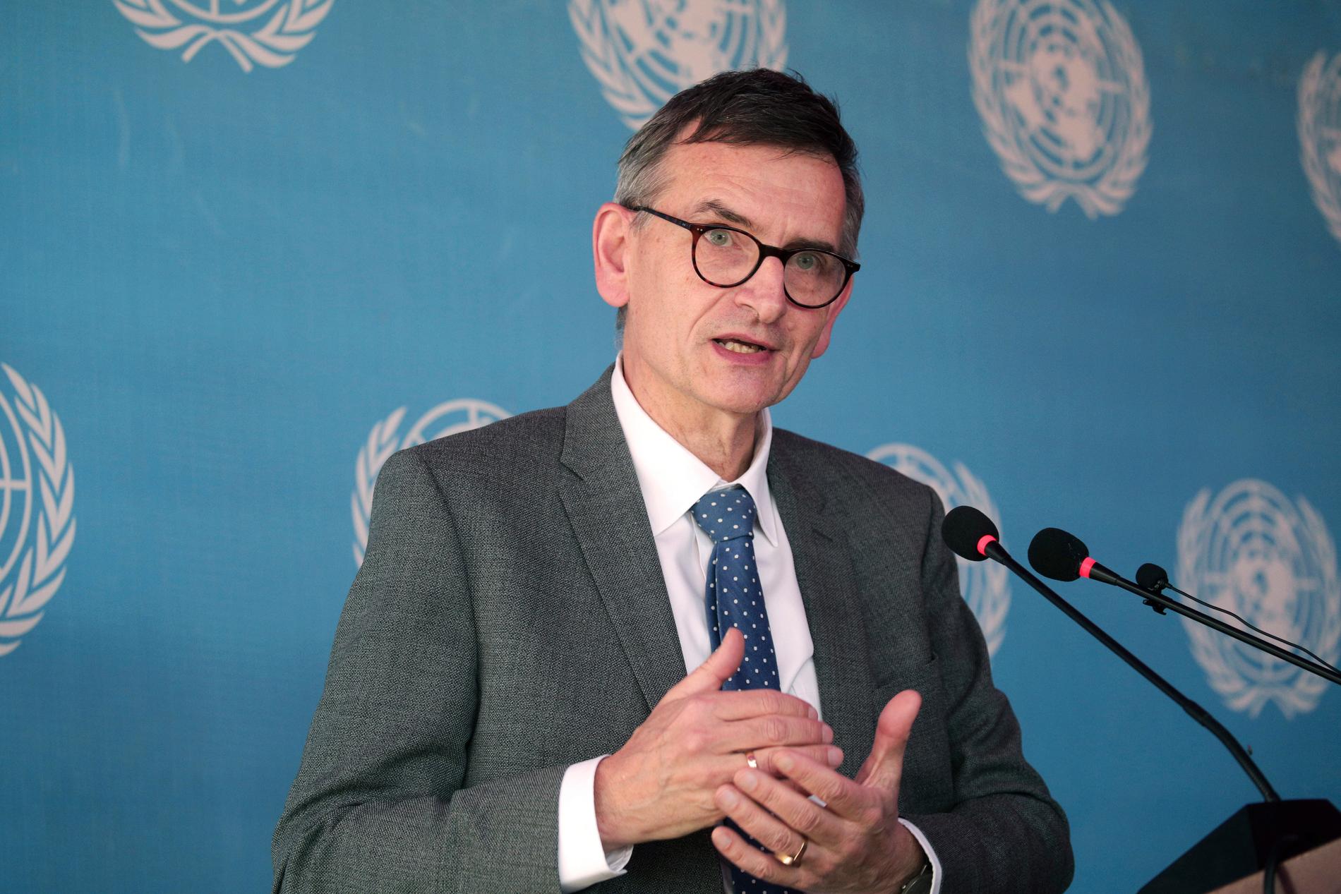FN:s speciella sändebud i Sudan, Volker Perthes, håller tummarna för att samtal ska stabilisera landet. Arkivbild.