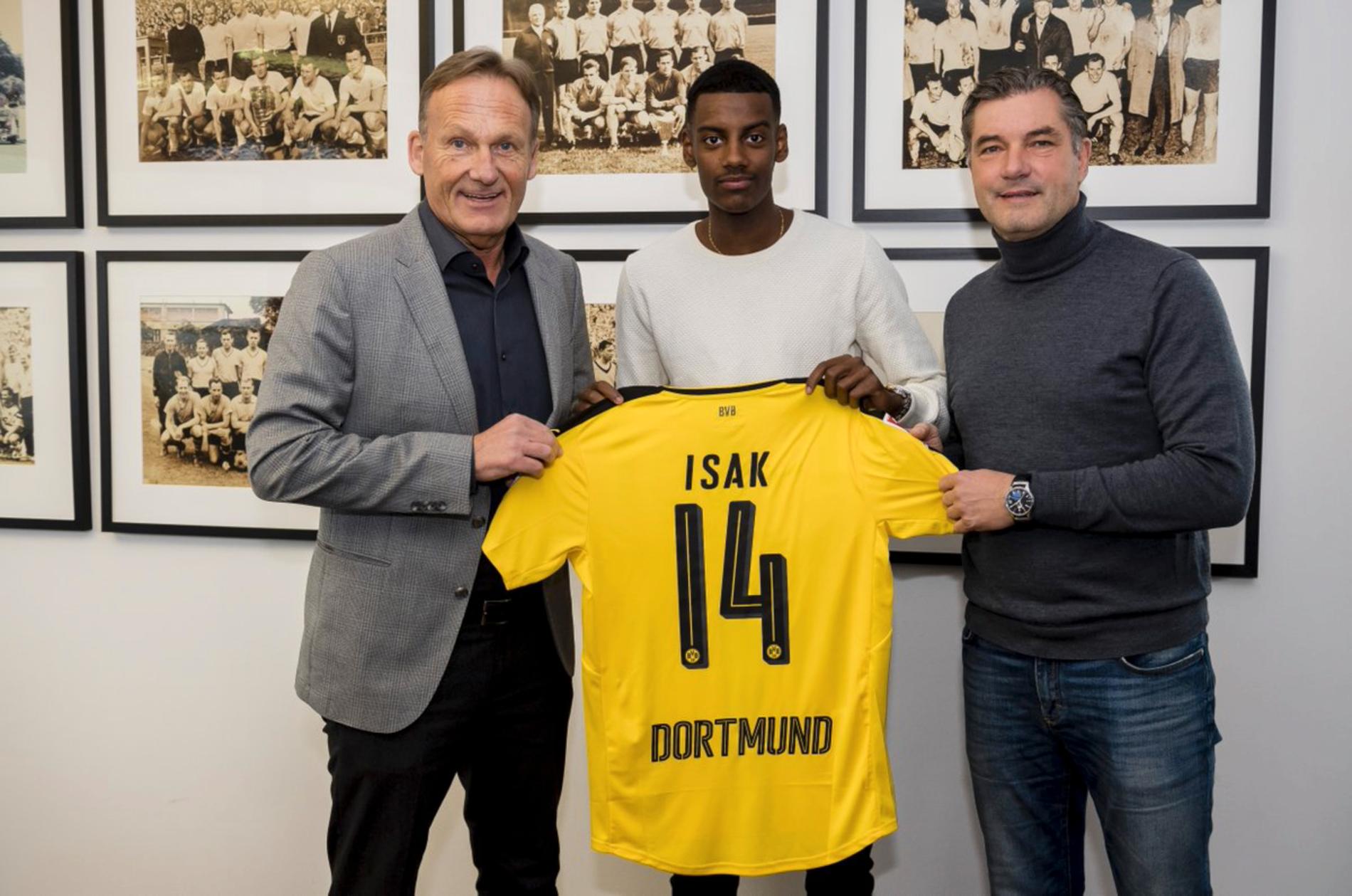 Alexander Isak gick till Dortmund för 85 miljoner kronor.