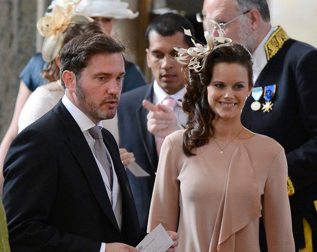 Chris O’Neill och Sofia på prinsessan Estelles dop 2012.