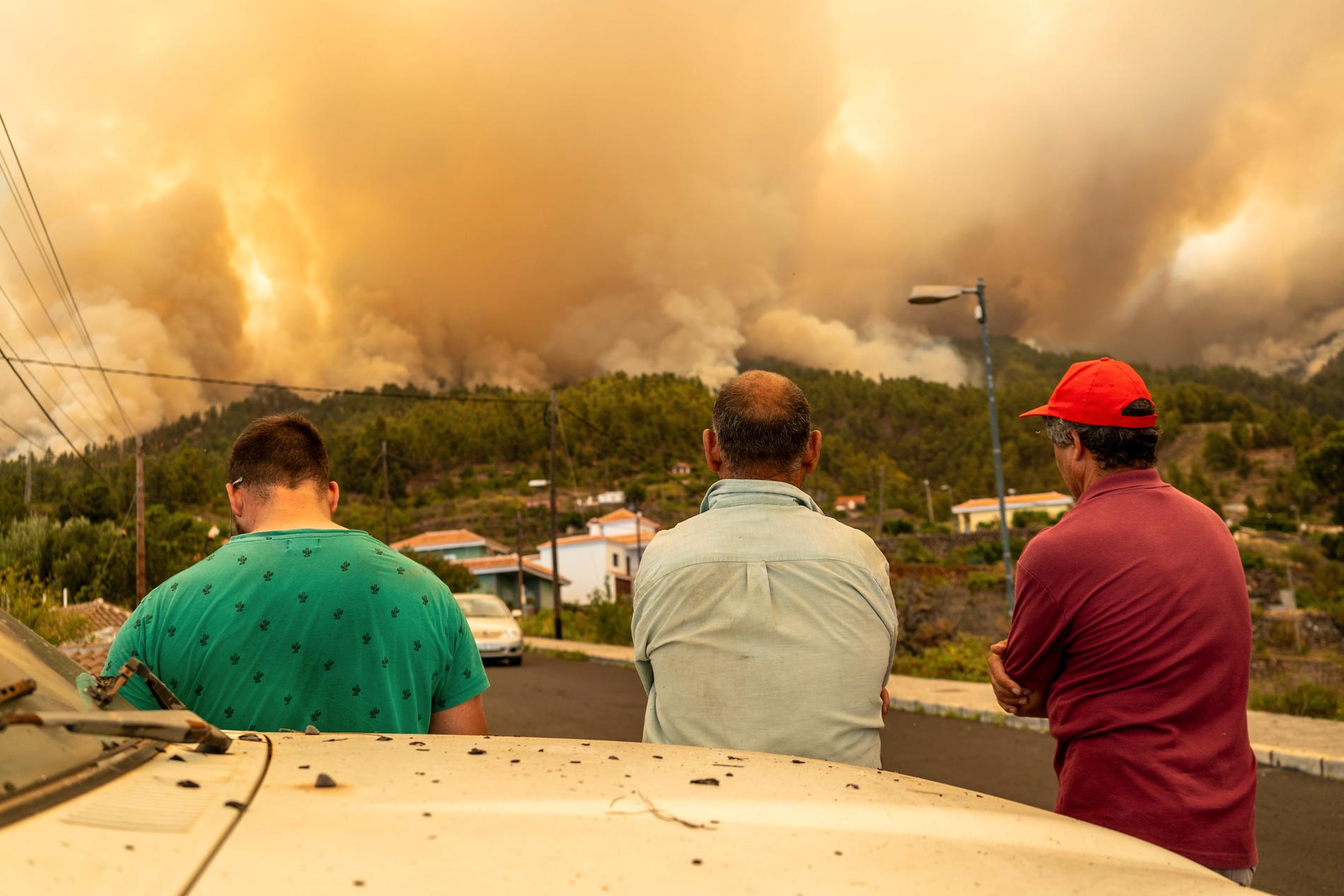 På La Palma har mer än 4000 personer evakuerats till följd av skogsbränderna.