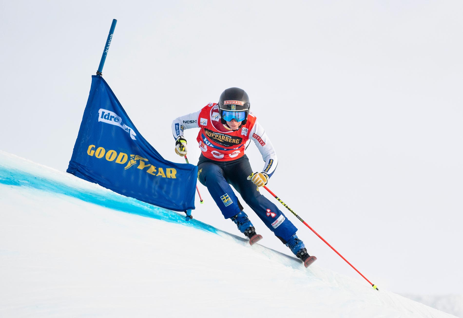 Världscupvinnaren i skicross, Sandra Näslund. Arkivbild.