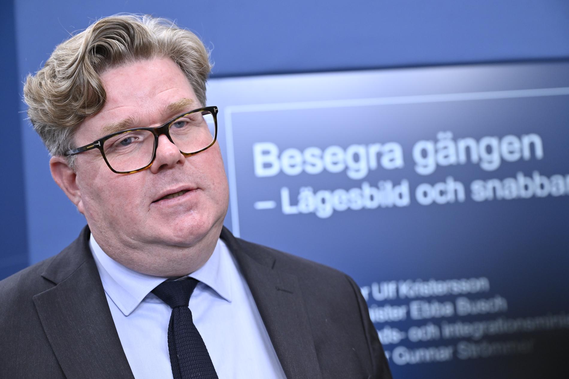 Justitieminister Gunnar Strömmer (M) vill veta om den växande polisen använder sina resurser väl. Arkivbild.