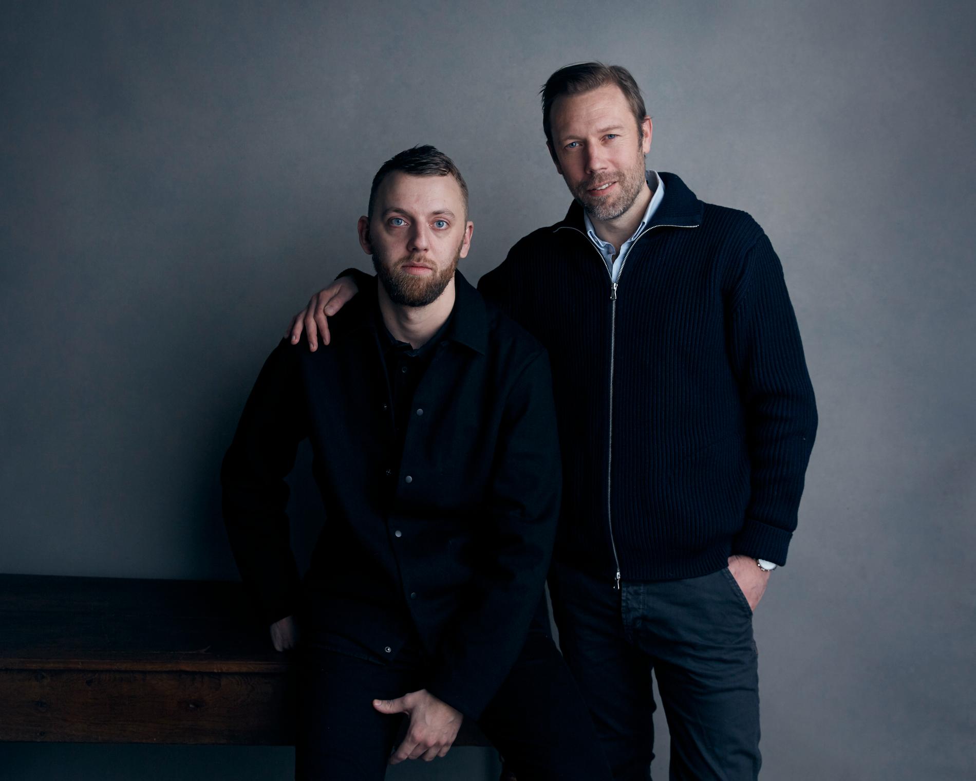 Gustav Möller och Jakob Cedergren på Sundance Film Festival i Utah, USA i januari i år. Arkivbild.