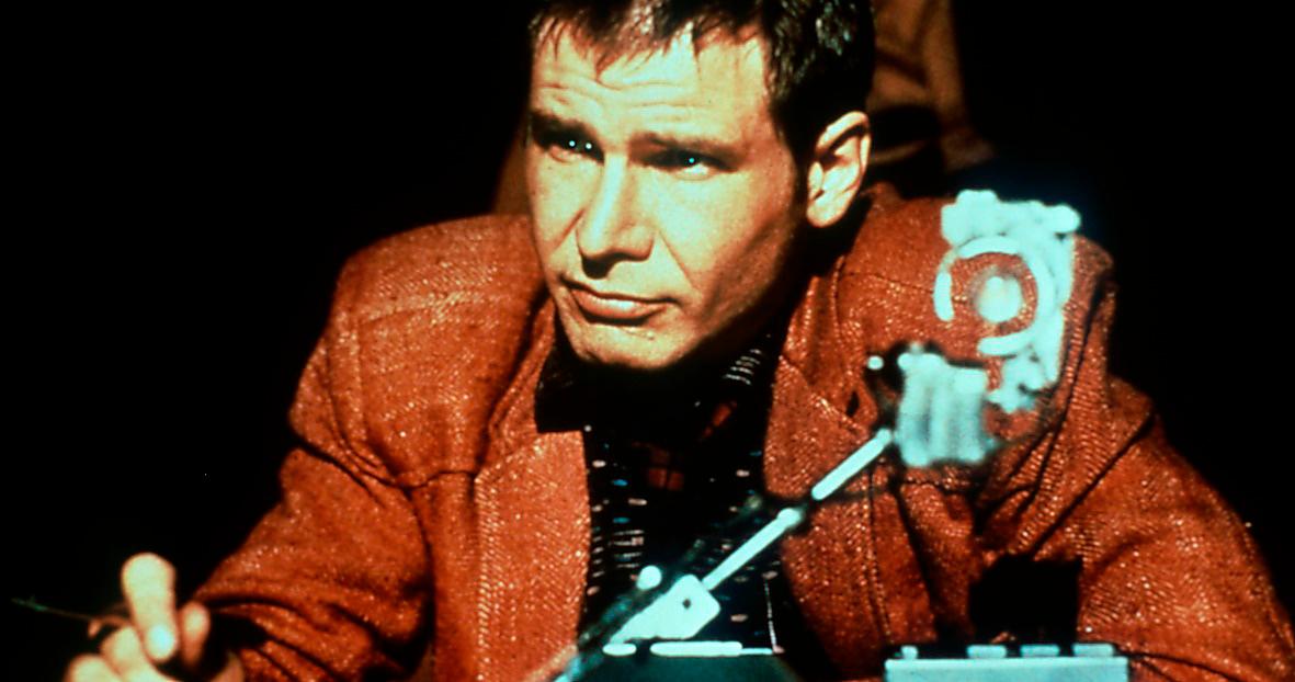 Harrison Ford som Rick Deckard i Ridley Scotts kultfilm ”Blade runner” från 1982.