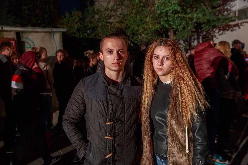 Andreea Prodea, 20, med sin pojkvän Lupo Andrei, 20.