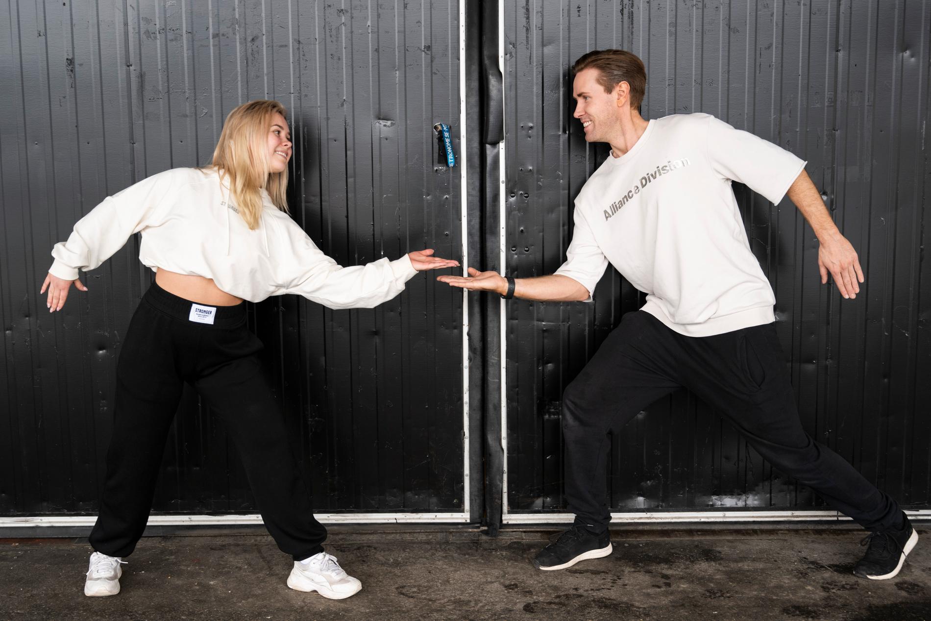 Lisa Ajax och hennes danspartner Tobias Bader, inför veckans "Let's dance".