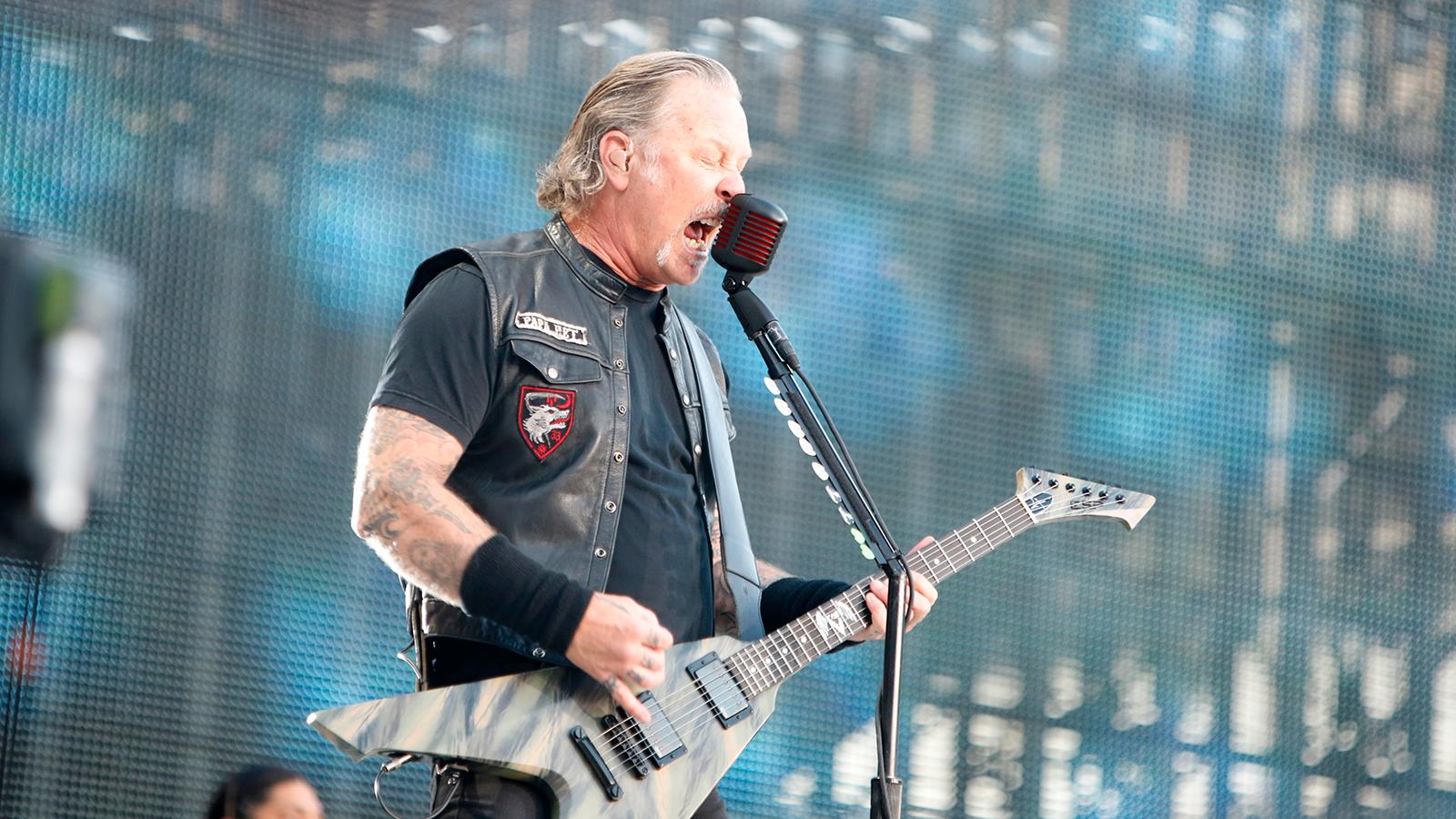 Metallicas sångare James Hetfield på Ullevi i Göteborg den 9 juli 2019. Då spelades definitivt ”Nothing else matters” och ”Enter sandman”.