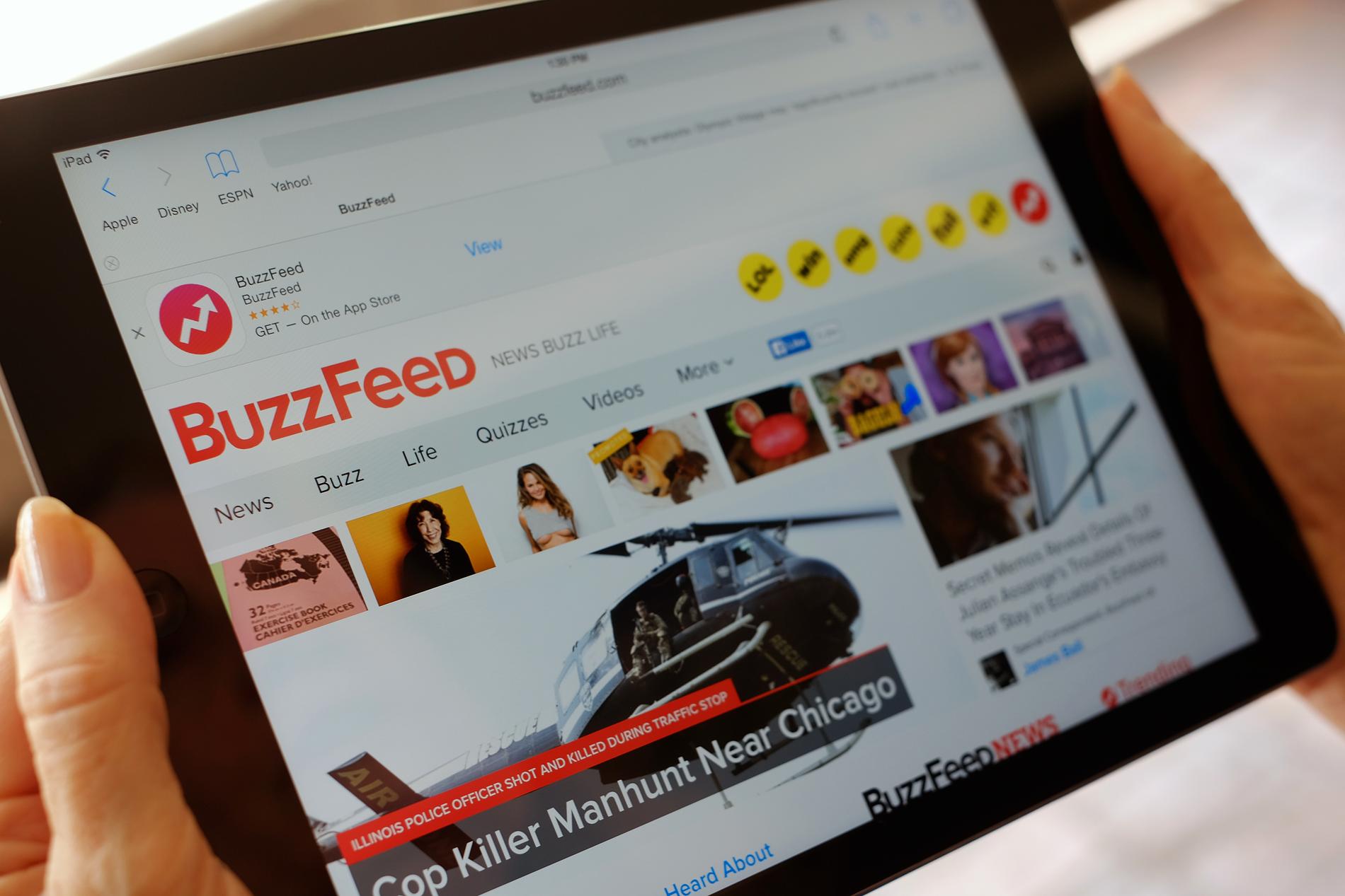 Buzzfeed stänger redaktionerna i Australien och Storbritannien. Arkivbild.