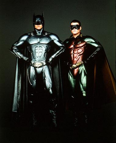 Val Kilmer och Chris O'Donnell som Batman och Robin i ”Batman Forever” från 1995.