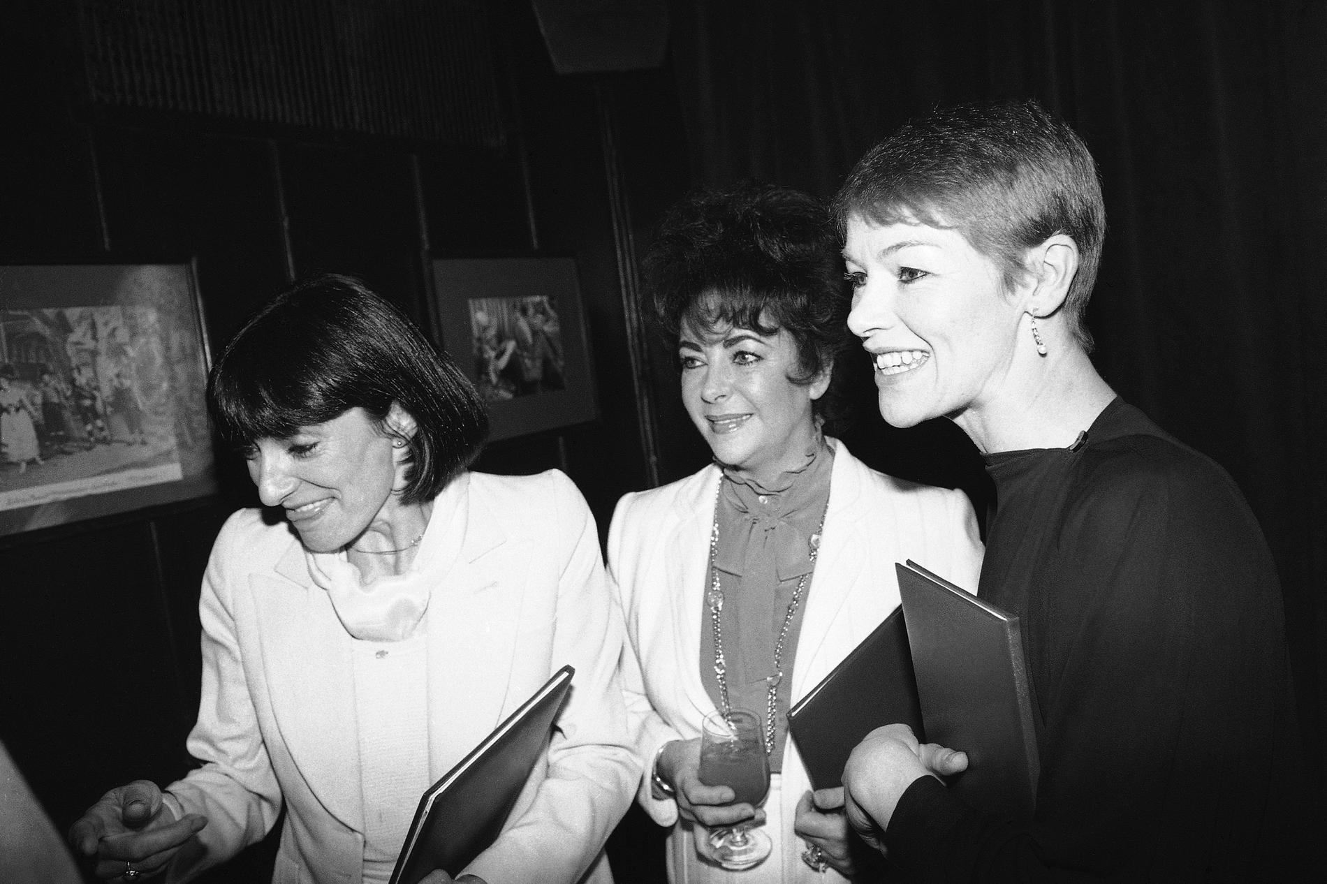Jane Lapotaire, Elizabeth Taylor och Glenda Jackson 1981.