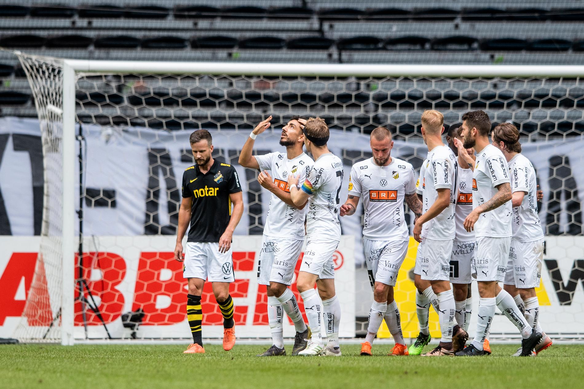 Daleho Irandust blev matchens enda målskytt mot AIK. 