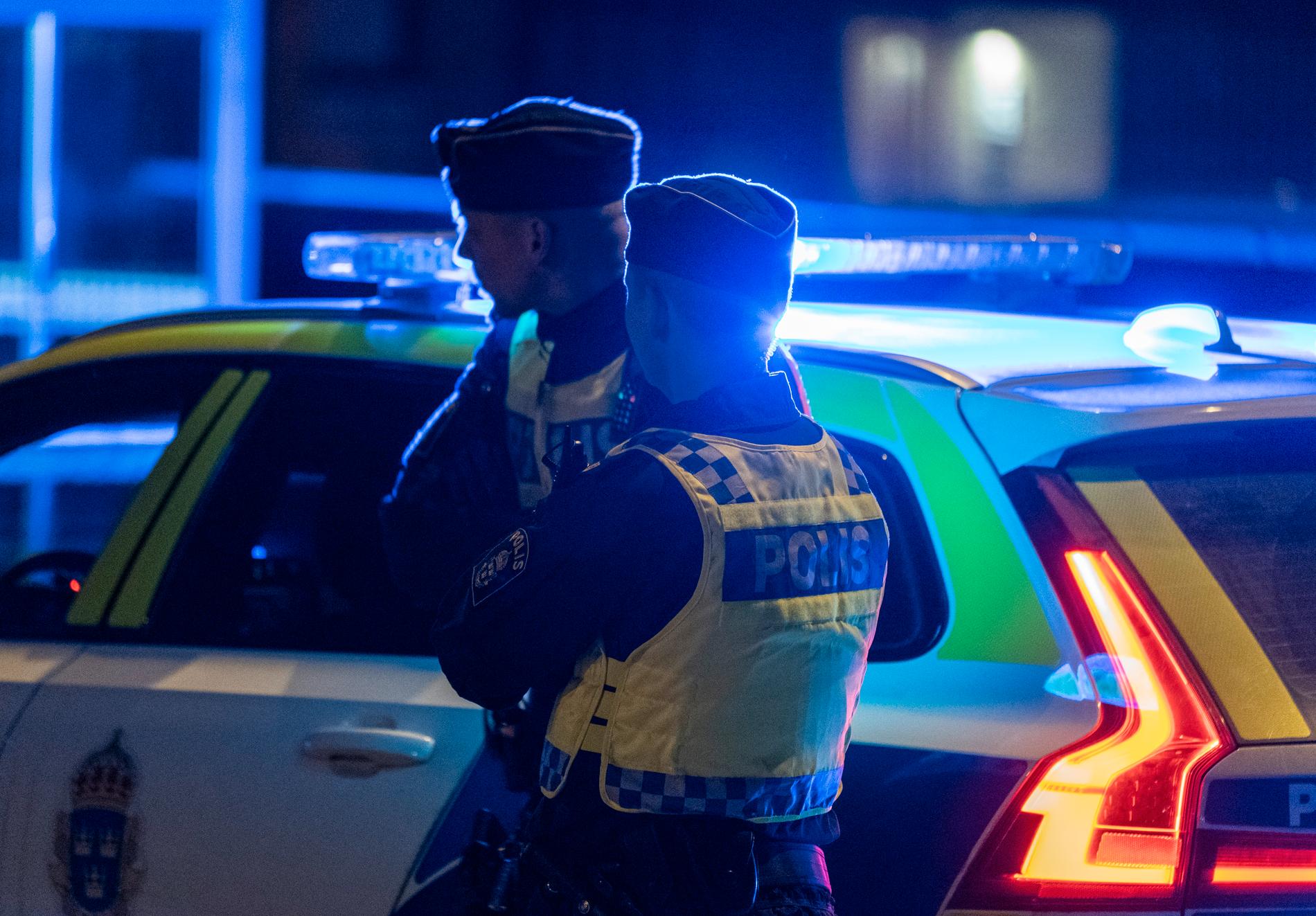 En polisbil blev påkörd av en man i Majorna i Göteborg. Arkivbild.