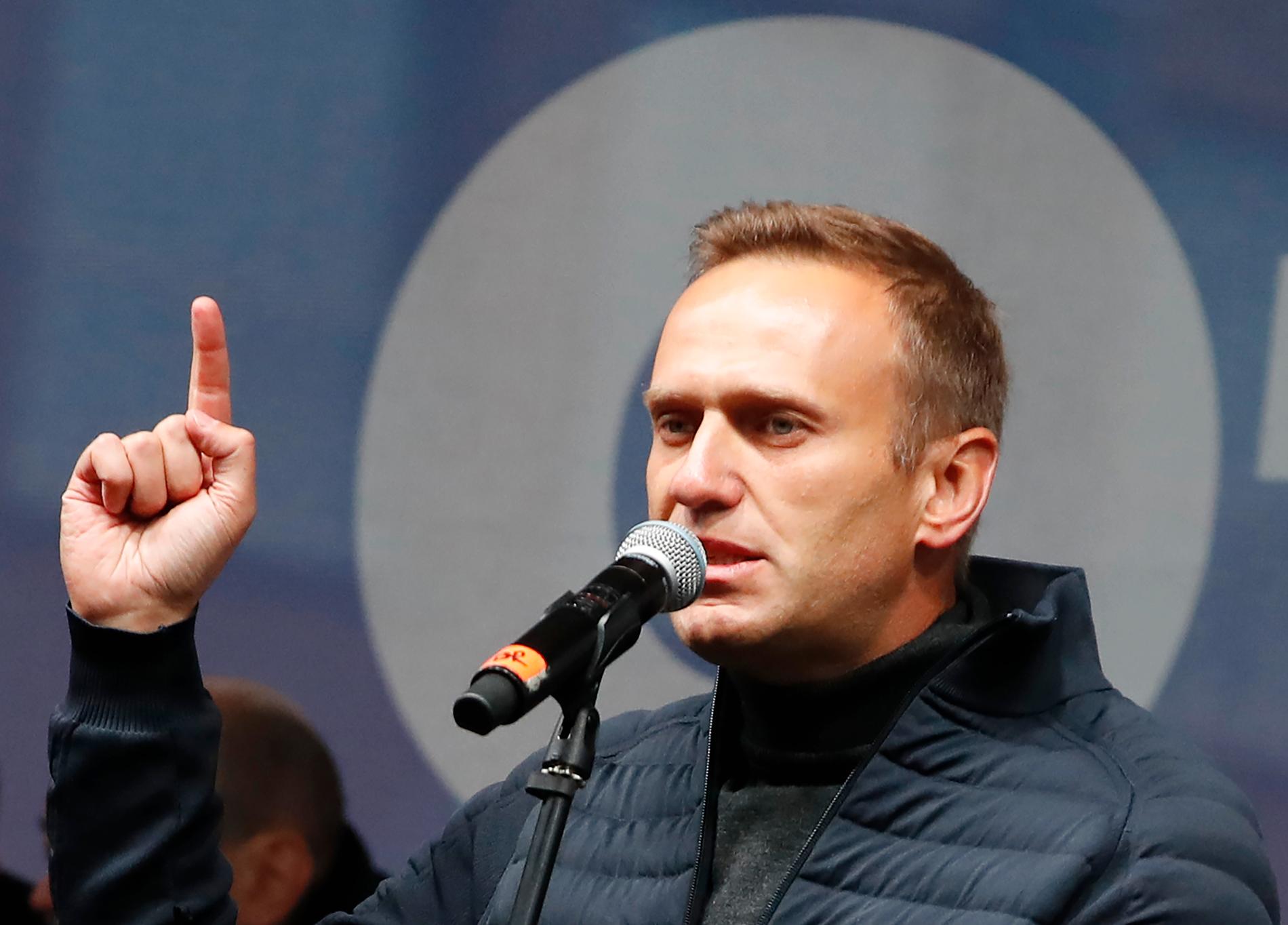 Ryske Aleksej Navalnyj kan få årets Sacharov-pris från EU-parlamentet. Arkivfoto.