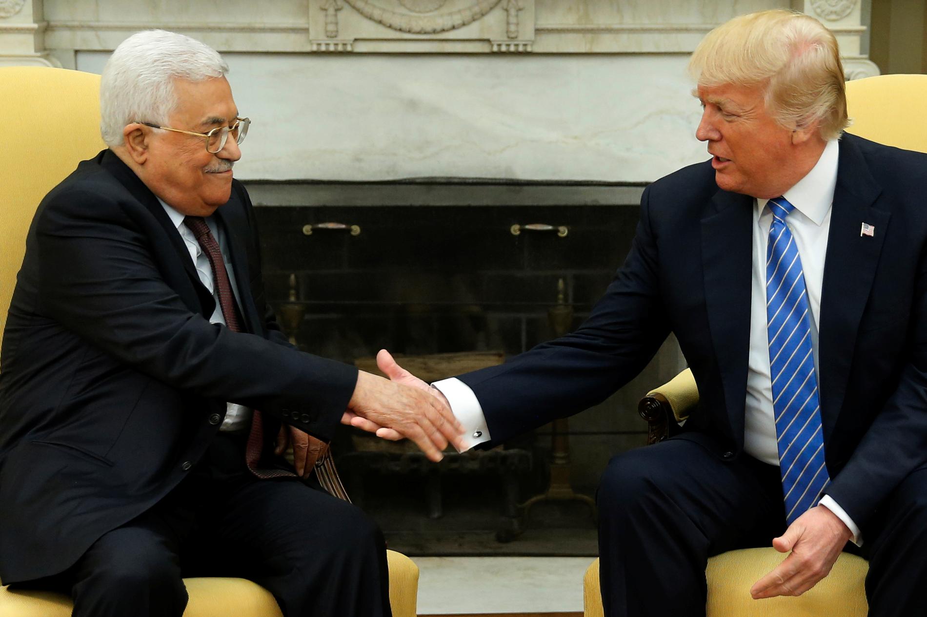 Mahmoud Abbas och Donald Trump 2017.