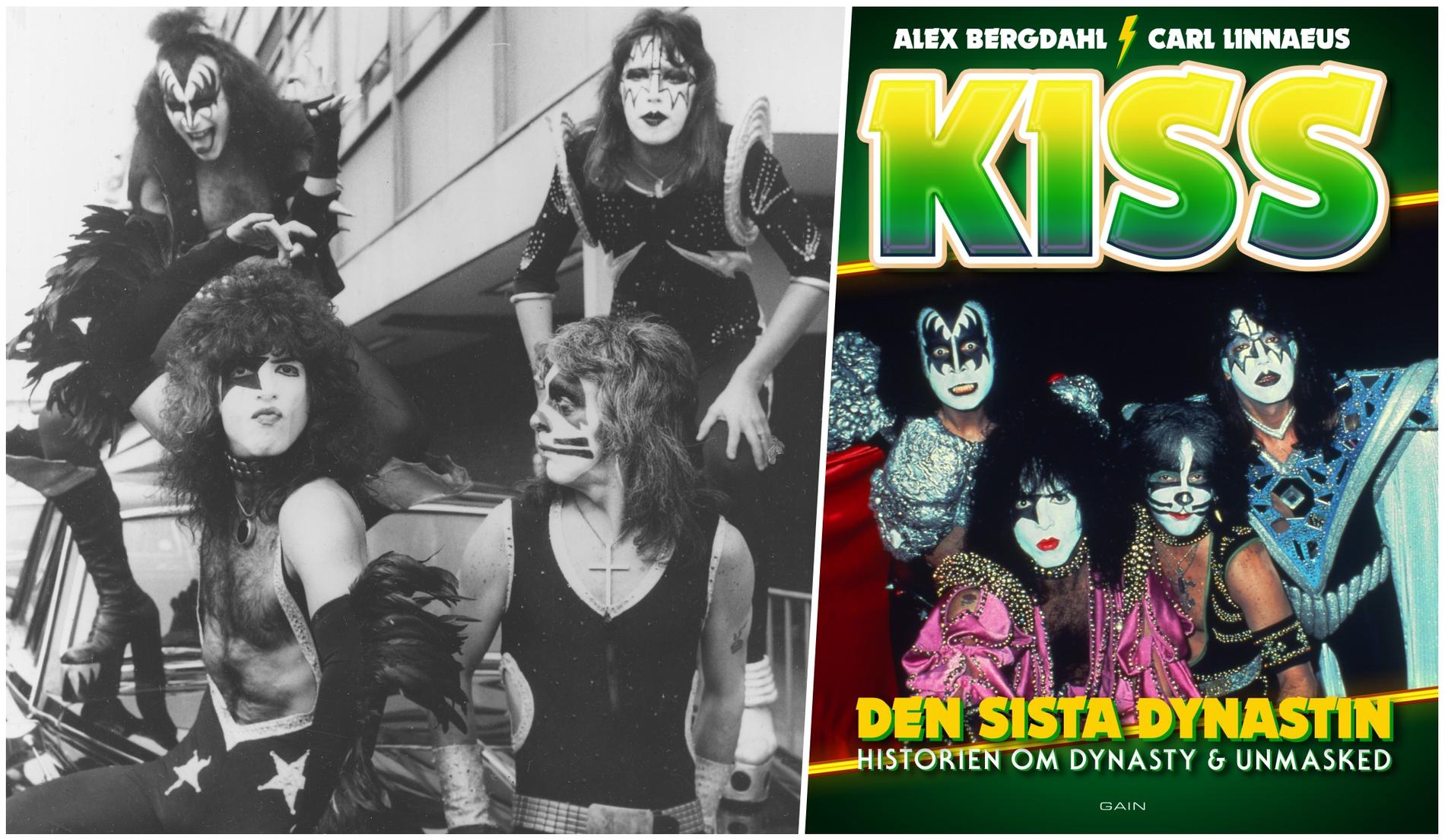 Kiss på Heathrow flygplats i maj 1976. I dag släpps boken ”Kiss – Den sista dynastin”.