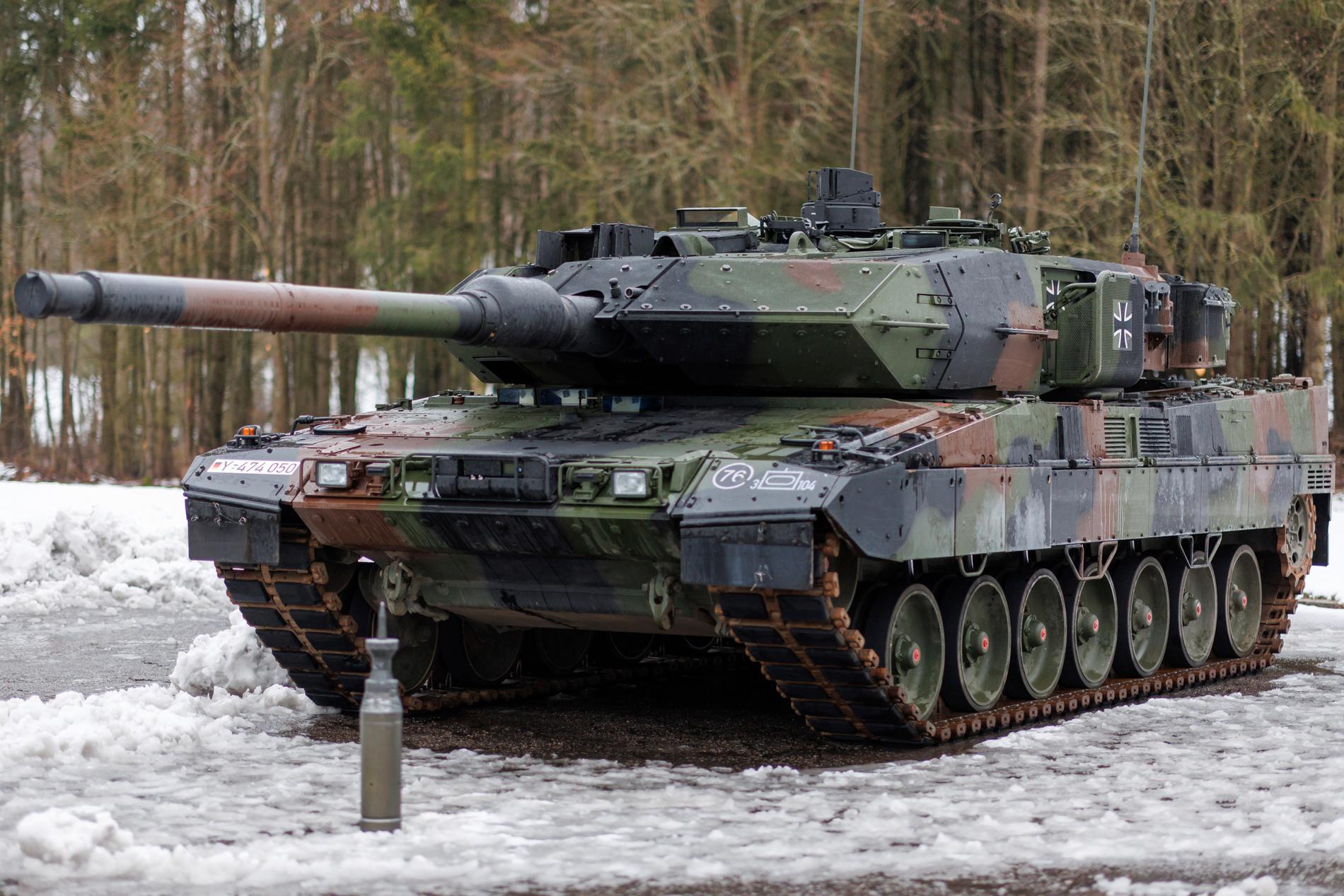 Tyska stridsvagnen Leopard 2a7.
