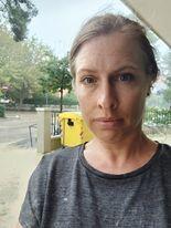 Svenska Lina Maltesson Perini, 41, hamnade mitt i regnkaoset.