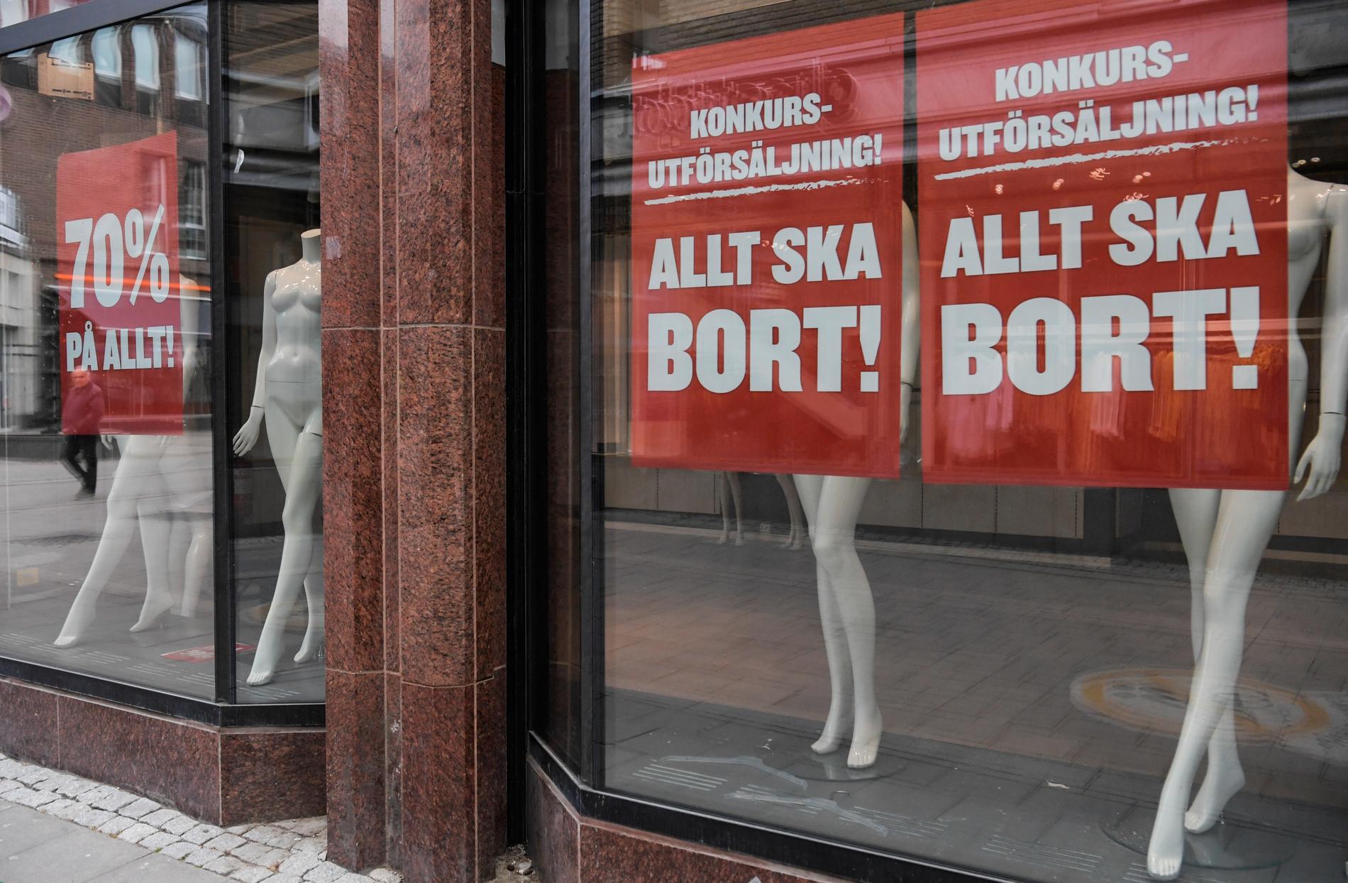 Butiker har utförsäljning på grund av konkurs i Uppsala i slutet av april. 