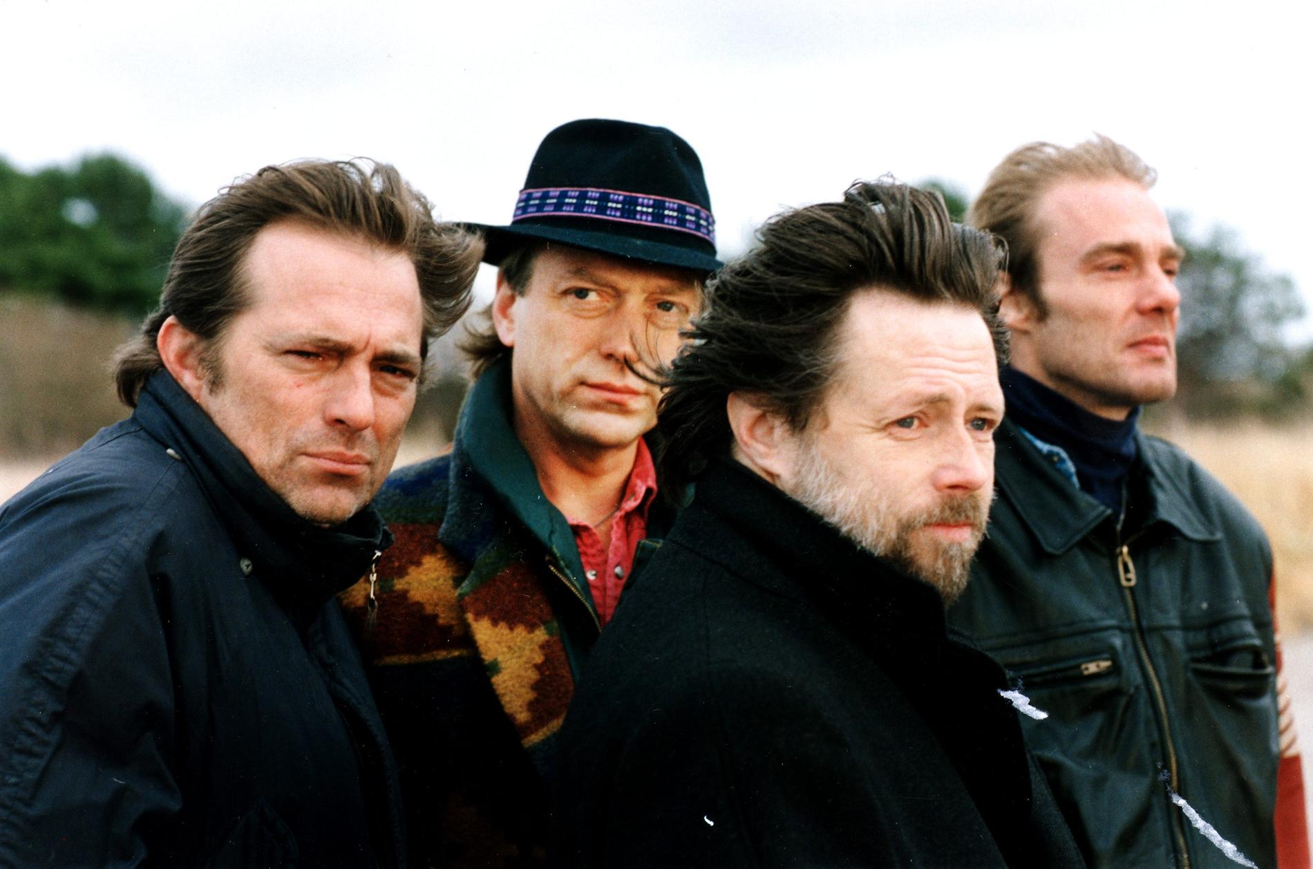 Mikael Rickfors, Pugh Rogefeldt, Göran Lagerberg och Magnus Lindberg. Fotograferade 1992. 