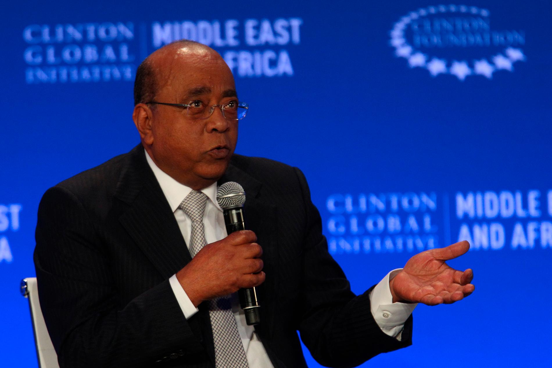 Mo Ibrahim grundare av och ordförande för Mo Ibrahim Foundation. Arkivbild.