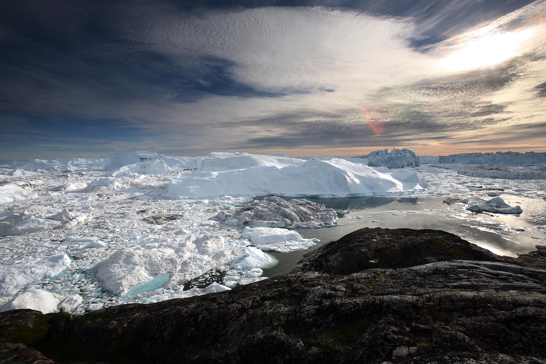 Glaciär på Grönland