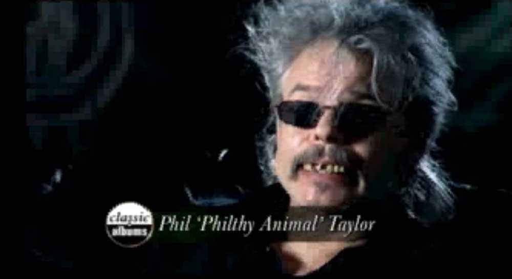 Phil ”Philthy animal” Taylor (1954-2015) – bilden är tagen ur en dokumentärfilm.