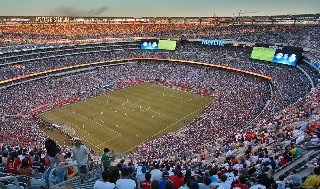 MetLife Stadium i New York, finalarenan om USA, Mexiko och Kanada får VM 2026.