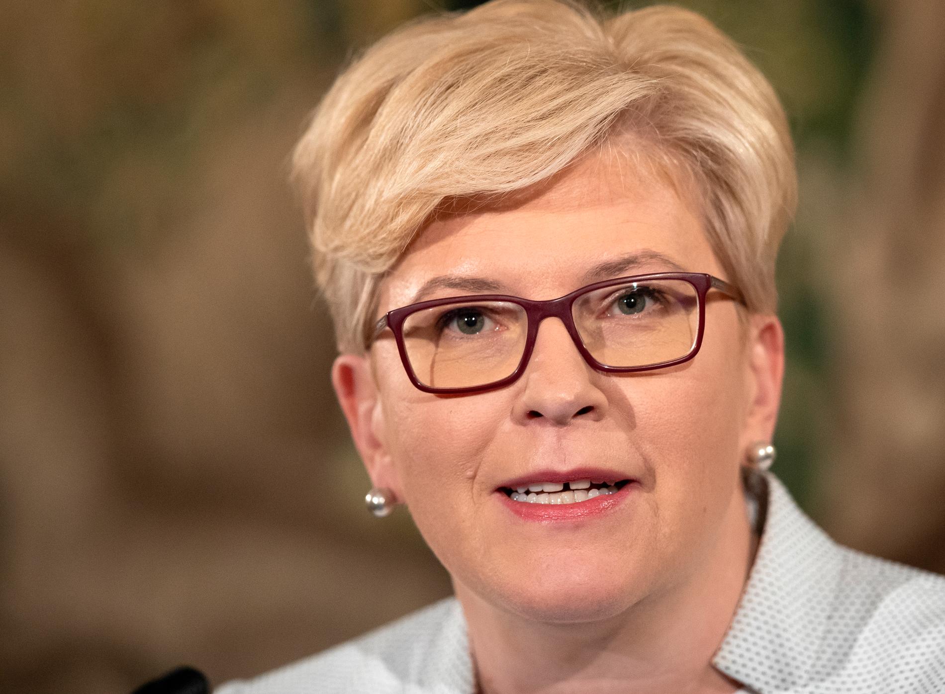 Ingrida Simonyte leder Litauens kristdemokratiska parti Fosterlandsförbundet. Arkivbild.