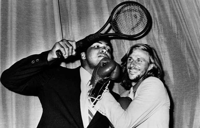 1979 Kungen av boxning   Muhammed Ali   med kungen av tennis.