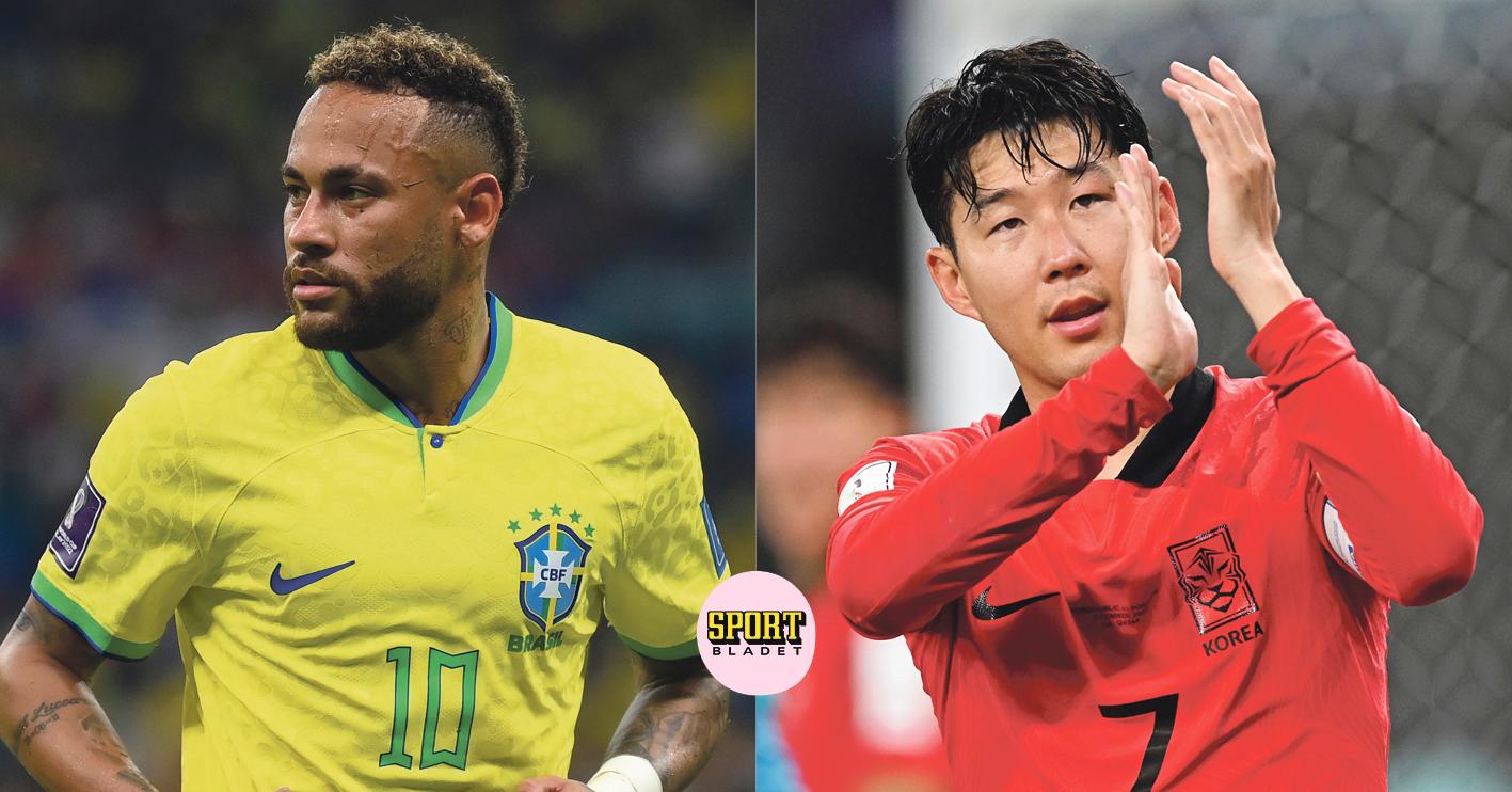 Brasilien möter Sydkorea i åttondelsfinal i fotbolls-VM 2022.