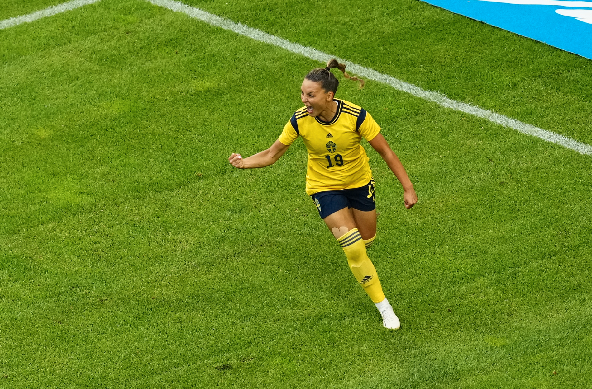 Johanna Rytting Kaneryd låg bakom Sveriges seger mot Brasilien med sitt första landslagsmål. 
