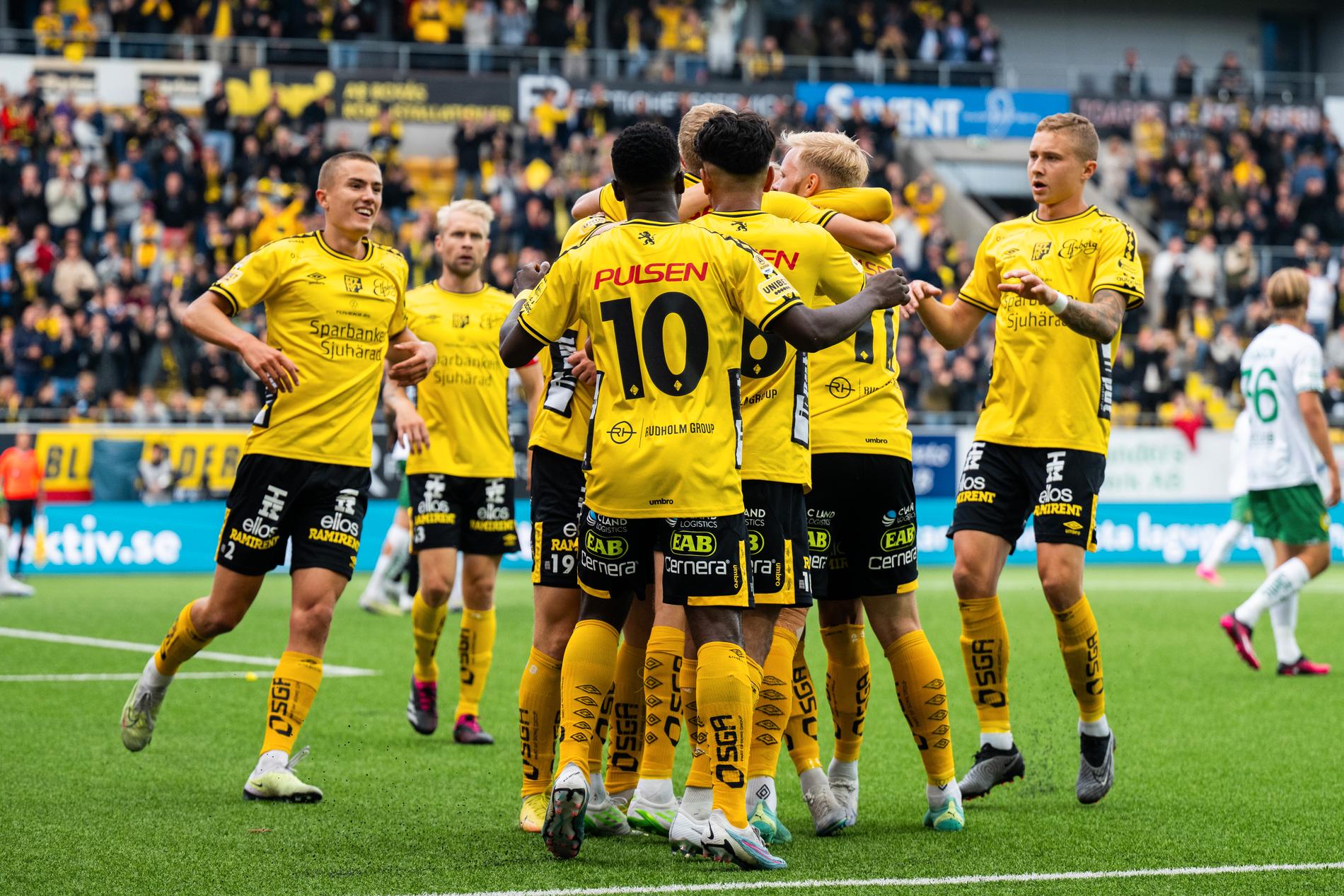 Jubel i Elfsborg efter 1–0.