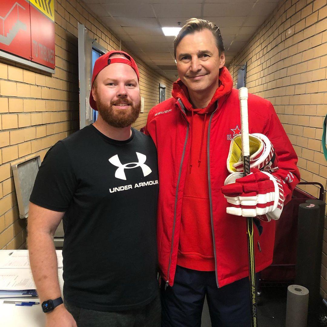 Andy Fagerström together with NHL legend Sergei Fedorov.