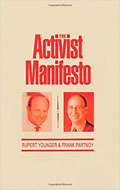 Boken The Activist Manifesto (2018) är skriven av Rupert Younger och Frank Partnoy